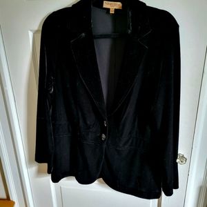 Black velvet blazer